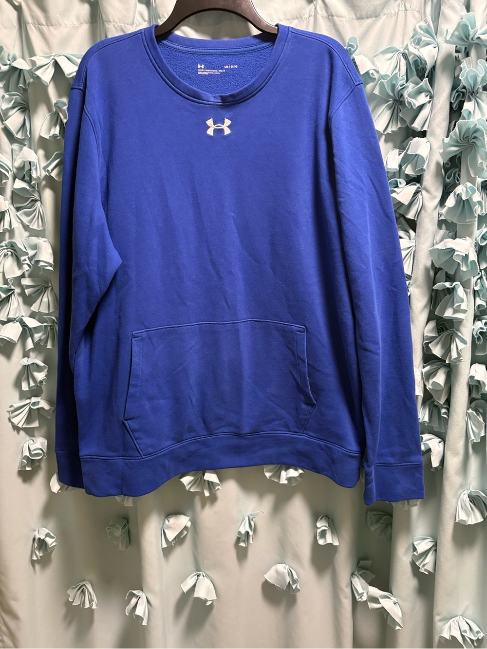Under Armour Men's Crewneck Sweatshirt in Blue with White Logo